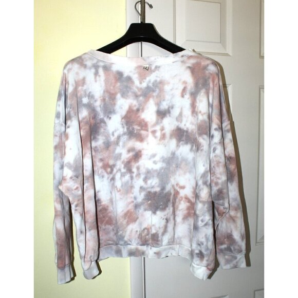 Free People Intimately Tie Dye Wash Top Long Sleeve Sweatshirt Crew neck Size L - Picture 5 of 7